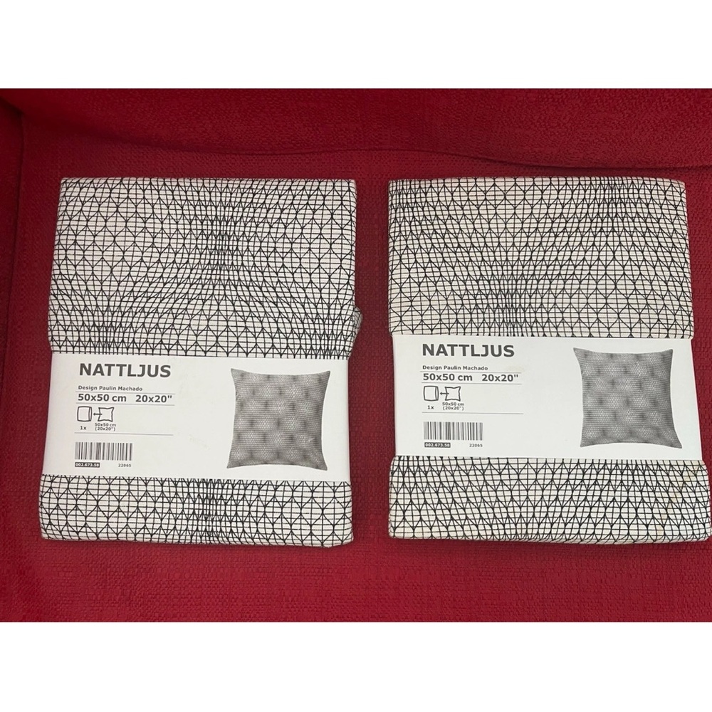 IKEA NATTLJUS Pillow Covers 20 X 20 set of 2 NIP